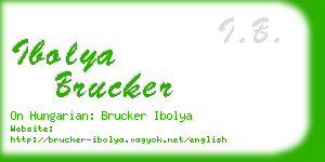 ibolya brucker business card